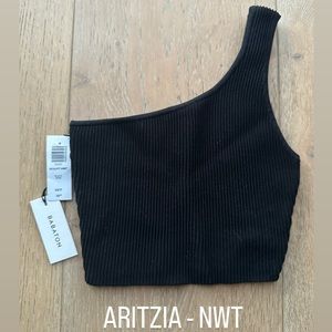 ARITZIA one shoulder cropped sweater tank